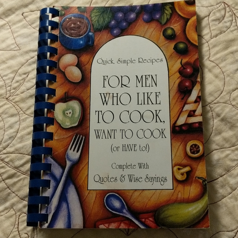 Cookbook for men signed